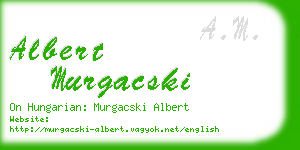 albert murgacski business card